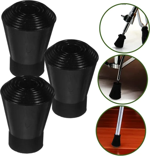 Vista 4 de 3Pcs Rubber Feet for Snare Drum Stand Durable Drum Rack Pads Non Slip Drum Stand Protectors Replacement Accessories for Percussion Instruments Easy