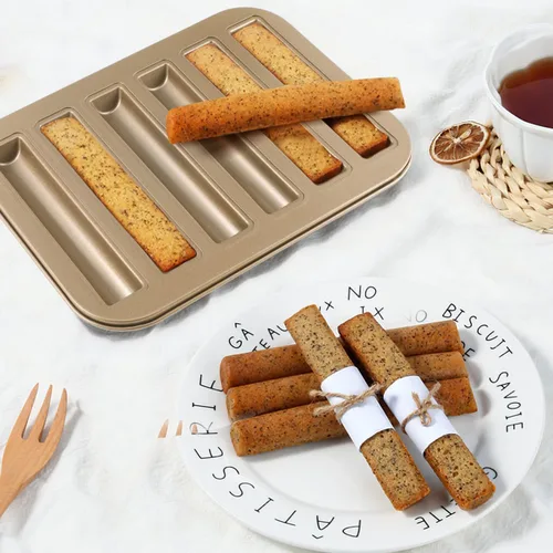 Vista 4 de Veemoon 3 moldes para tartas antiadherentes para hornear reutilizables de acero al carbono para tartas de dedo de dama, esponja, galletas, horno