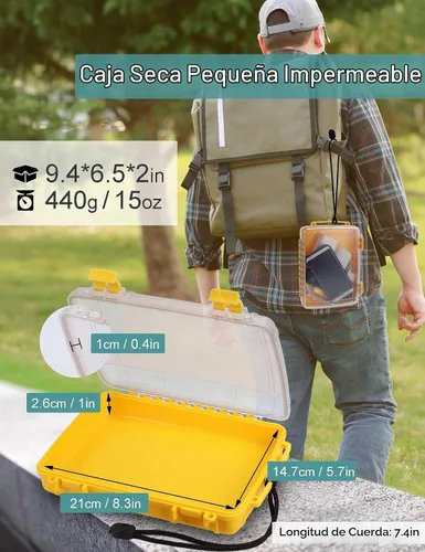 Vista 2 de Avlcoaky Dry Box - Cajas secas impermeables, pequeños recipientes flotantes herméticos para kayak, canotaje y buceo, funda impermeable con bisagra