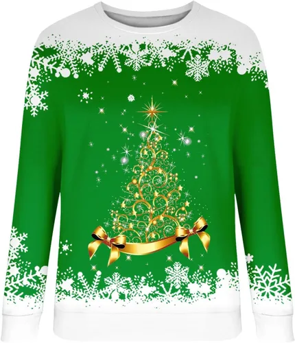 Vista 2 de Suéter de manga larga con capucha para mujer, diseño de copa de vino, con estampado de copa de vino, cuello redondo, sudadera de invierno y Navidad
