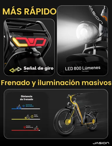 Vista 7 de Jasion Thunder/PRO/ST Electric Bike,2000W/1800W Peak Ebikes for Adults,26''Fat Tire Best Ebike for Men,90/80 Miles with 1040Wh/864Wh