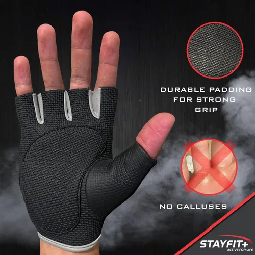 Vista 4 de Stayfit Fitness Workout Gloves for Women and Men. Training Gloves with Wrist Support for Fitness and Exercise, Weight Lifting, Gym, and Training.
