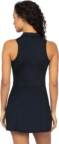 Vista 3 de 90 Degree By Reflex Vestido de tenis plisado con espalda cruzada y cuello