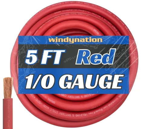 Vista 12 de WNI - Cable de cobre para soldar baterías calibre 1/0, 10 pies, color negro, 10 pies color rojo, AWG, ultra flexible, fabricado en los Estados