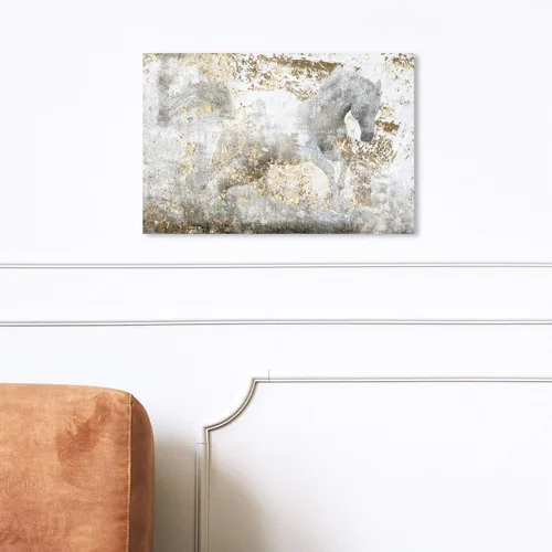 Vista 3 de The Oliver Gal Artist Running Equus Impresión artística contemporánea en lienzo de alta calidad. Colección de decoración de pared de animales