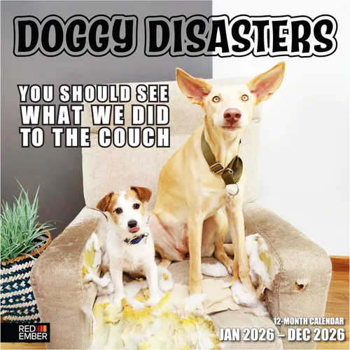 Vista 44 de RED EMBER Calendario de pared Doggy Disasters 2027 de 12 meses 01 - Perros traviesos