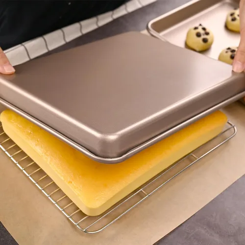 Vista 7 de WMKGG Bandeja de 11 Pulgadas para Freidora de Aire y Horno Tostador, Juego de 2 Bandejas Antiadherentes de Acero al Carbono para Hornear Galletas