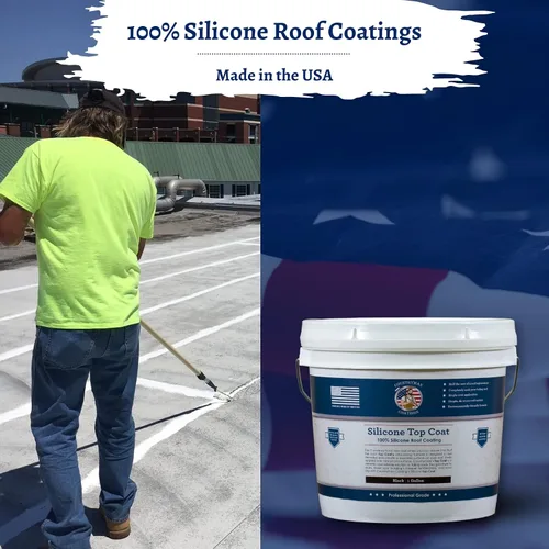 Vista 6 de Countryman Coatings - Revestimiento para techo 100% silicona - Restaura tu techo en un día - Sella fugas, grietas, costuras, penetraciones - Se Negro