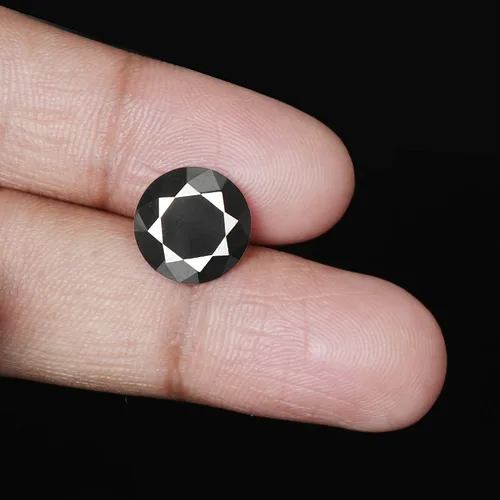 Vista 5 de GEMHUB Diamante de moissanita negro de 2.60 quilates redondo de corte brillante hermoso para la fabricación de joyas, Gema, Moissanita
