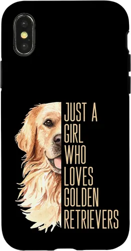 Vista 5 de Cute Golden Retriever - Just a Girl who Loves Goldens Case for iPhone 17