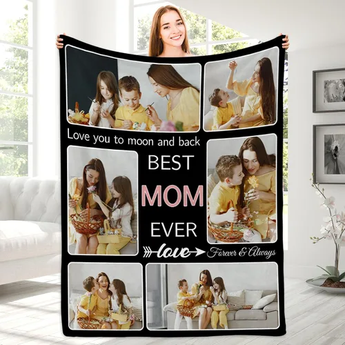 Vista 8 de Manta con fotos personalizada para novio, regalos del día de San Valentín, manta de fotos personalizada, regalos de novio de novia, regalos del día