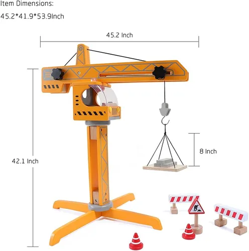 Vista 10 de Grúa de madera para niños de Hape