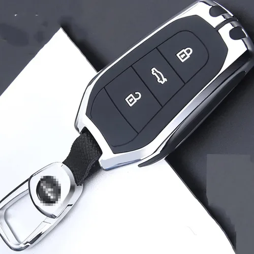 Vista 4 de RASFFAQ Funda de llavero de automóvil inteligente de aleación de zinc, compatible con Peugeot 208 308 508 3008 5008 Citroen C4 Picasso DS3 DS4 DS5
