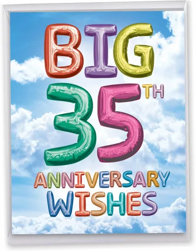 Vista 10 de NobleWorks - Tarjeta de felicitación de 30 aniversario con sobre de 8.5 x 11 pulgadas para hombres, mujeres - Jumbo 30 años de matrimonio - Big 30