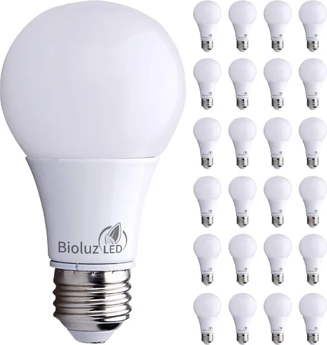 Vista 11 de Bioluz LED Luces para dormitorio, equivalentes a bombillas LED de 60 W, 2700 K blanco cálido, bombillas LED A19 no regulables de 9 W, bombilla LED