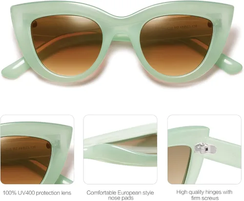 Vista 4 de SOJOS Retro Small Vintage Cateye Sunglasses for Women Cute Fashion UV400 Sunnies SJ2939