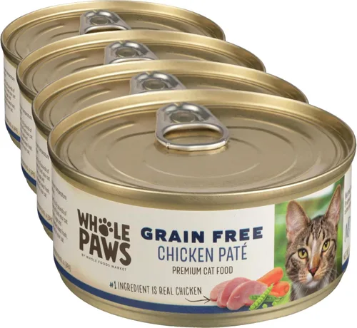 Vista 11 de Whole Paws, Comida húmeda para gatos sin granos, paté de pollo, 5.5 onzas