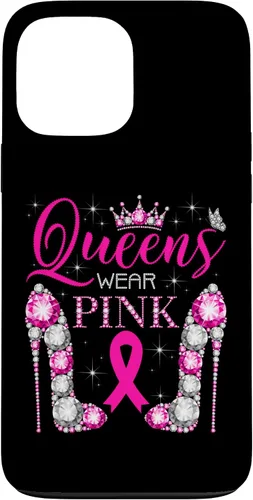 Vista 24 de iPhone 16 Queens Wear Rosa Concientización del Cáncer de Mama Estuche de Cinta Rosa