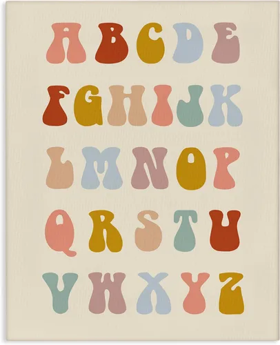 Vista 14 de Stupell Industries Letras mayúsculas y minúsculas del alfabeto arco iris ABC Multicolor