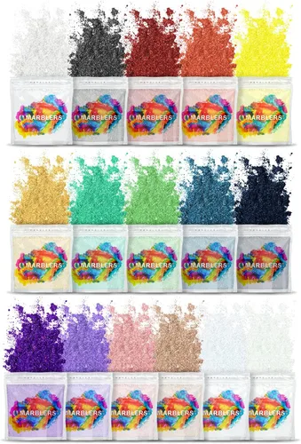 Vista 8 de MARBLERS Juego de colorantes en polvo de mica seguros para labios [Nudie 8 colores] Cosmético Pigmento de resina epoxi Tinte No tóxico