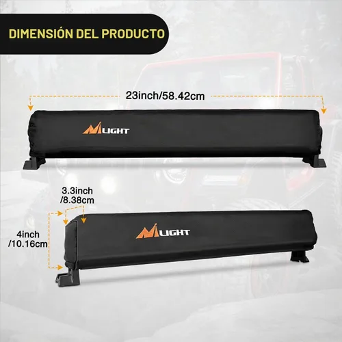 Vista 2 de Nilight Cubierta de barra de luz LED de 22 pulgadas, funda protectora de nailon negro, ajuste universal, barra recta y curva, impermeable, a prueba