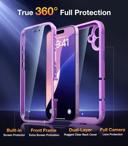 Vista 314 de DIACLARA - Funda transparente compatible con iPhone XR 6.1 pulgadas 2018