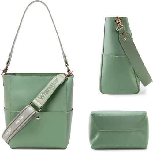 Vista 4 de Wrangler - Bolso bandolera para mujer con inserto organizador, Verde (Pixie green)
