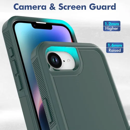 Vista 156 de Jeylly Funda para iPhone SE/Funda para iPhone 5S, Exterior de Plástico Duro que Absorbe Golpes + Interior de Silicona de Goma Defensor contra