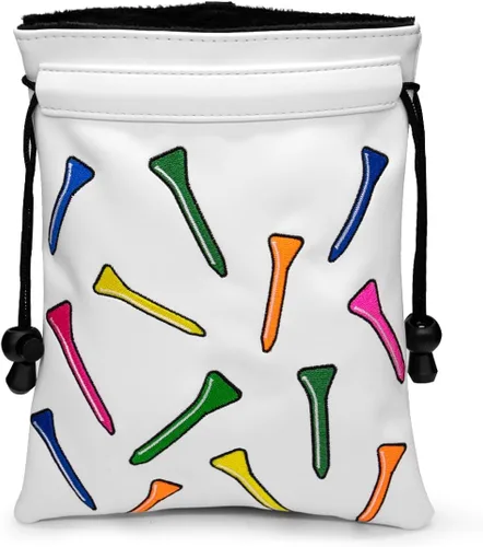 Vista 9 de montela golf Bolsa para objetos de valor, Bolsa para bolsa de golf con cordones Bolsa para tees de golf de cuero Bolsas para tees de golf