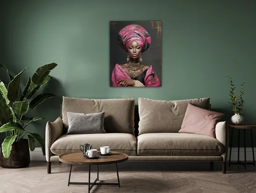 Vista 291 de Arte de pared afroamericano, decoración de rey y reina bailarín negro para sala de estar, arte de pareja de amor negro para dormitorio, lienzo