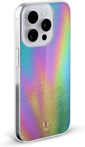 Vista 2 de Head Case Designs Funda de gel con estampado de aceite de aluminio [protección de grado militar] compatible con Apple iPhone 15 Pro Max