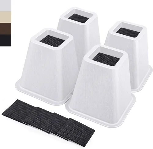 Vista 20 de ANNKUT Elevadores de cama resistentes de 6 pulgadas, elevadores de muebles para escritorio, silla, mesa o sofá, elevadores de sofá, soporta hasta