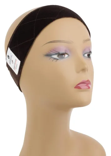 Vista 8 de MainBasics Banda de agarre para peluca para mantener las pelucas en su lugar Diadema ajustable de terciopelo para peluca (beige)
