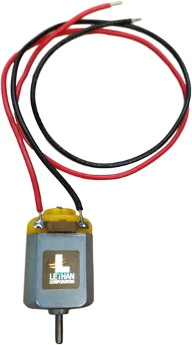 Vista 2 de Lethan - Mini motor CC de 1.5 a 3 V con eje de 0.276 in y cables de plomo de 12 pulgadas (paquete de 5) - Motor de bot garabatos para proyectos