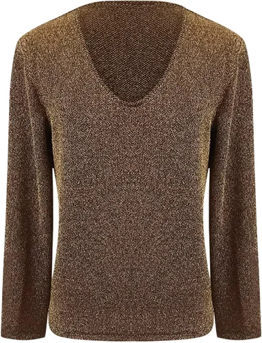Vista 3 de Sequin Shirt for Men, Long Sleeve Deep V Neck, Shiny Sheer Top for Nightclub and Party
