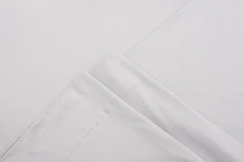 Vista 6 de Juego de sábanas de cama 100% algodón con bolsillo profundo - Tejido jersey de camiseta - Extra suave - Fácil ajuste - Juego de 4 piezas con fundas