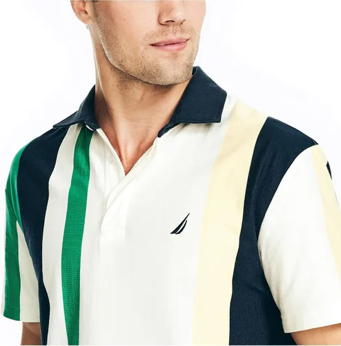 Vista 3 de Nautica Men's Classic Fit Rugby Striped Polo