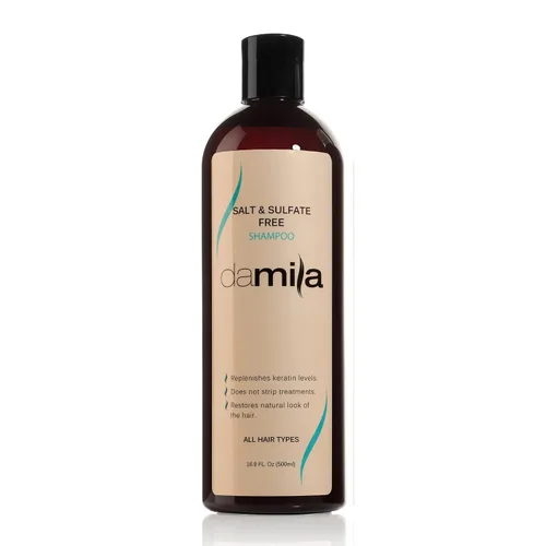 Vista 8 de damila Champú sin sal y sulfato para queratina y cabello teñido - Perfecto para cabello dañado, encrespado, rizado o seco (4 onzas líquidas)