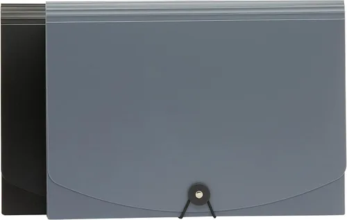 Vista 8 de Amazon Basics - Carpeta expandible organizadora de archivos, tamaño carta, negro y gris, 2