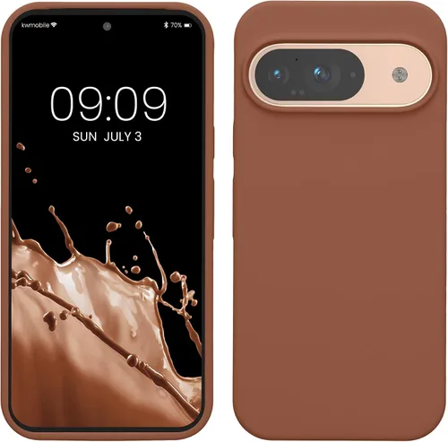 Vista 228 de kwmobile Funda Compatible con Google Pixel 6 Pro - Funda de Teléfono de Silicona TPU con Acabado Suave - Azul Caribe