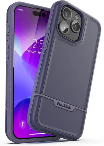 Vista 21 de ENCASED Funda a prueba de golpes compatible con iPhone 14, funda ultra protectora resistente para teléfono, serie Rebel (negro)