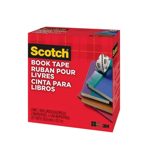 Vista 2 de Cinta para Libros Scotch, 2 pulgadas x 540 pulgadas, Excelente para Reparar, Reforzar, Proteger y Cubrir (845)