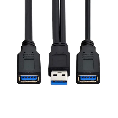 Vista 12 de cablecc Cable de datos de alimentación extra USB tipo A USB 2.0 hembra a USB tipo A macho compatible con unidad de disco SSD impresora escáner