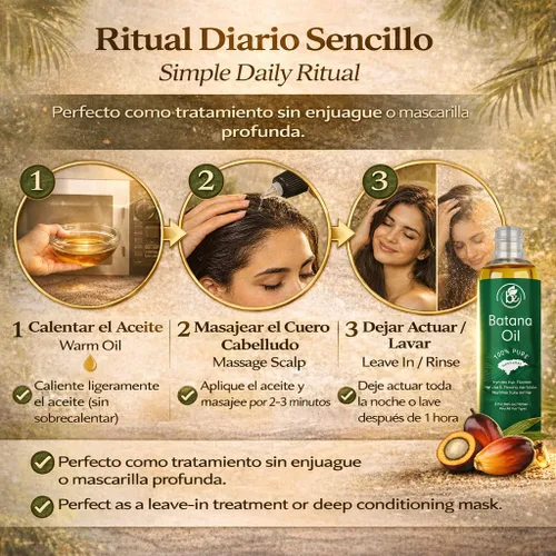 Vista 3 de Aceite de batana (paquete de 2) – Aceite crudo 100% puro y natural – 4 onzas líquidas por botella, apoya la fuerza del cabello, grosor y salud