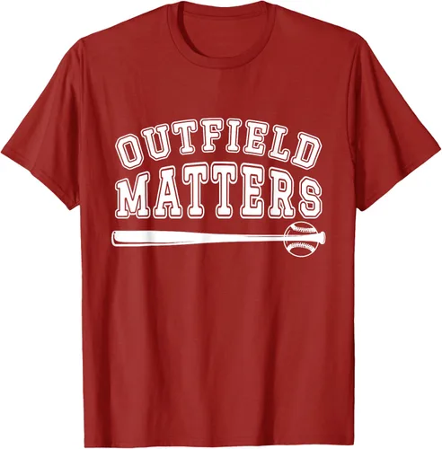 Vista 38 de Playing Baseball Outfield Matters - Camiseta Baseball Outfields Funny, Rojo