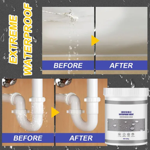 Vista 3 de Agente antifugas invisible súper fuerte, impermeable, adhesivo transparente para reparación de fugas, sellador aislante impermeable para techo
