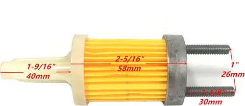 Vista 2 de Filtro de combustible en tanque de 4-7/8" para motor diesel Yanmar L40 L48 L60 L70 114350-55121