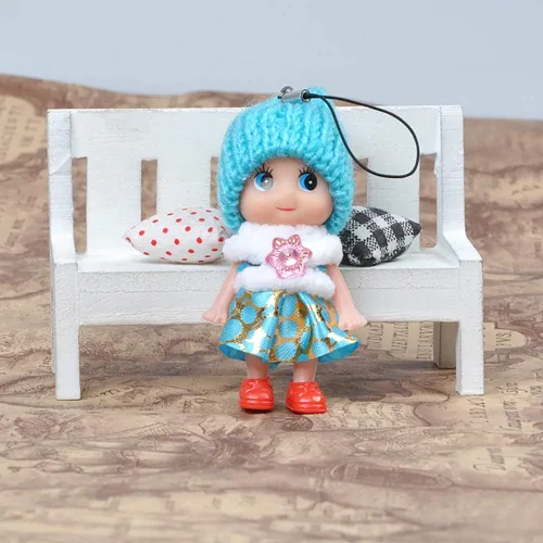 Vista 3 de 8 llaveros de muñecas pequeñas de silicona, mini muñeca de princesa de silicona para niñas, kit de casa de muñecas en miniatura, decoración