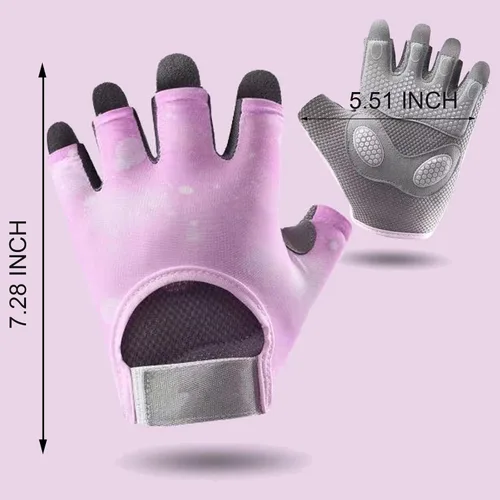 Vista 2 de 2 guantes de levantamiento de pesas para hombres y mujeres, protección completa de la palma y transpirables, guantes de entrenamiento para gimnasio