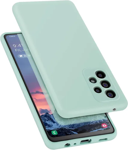 Vista 10 de Funda diseñada para Galaxy A52 5G / A52s 5G, silicona líquida de goma a prueba de golpes, forro de tela de microfibra suave, compatible con Galaxy